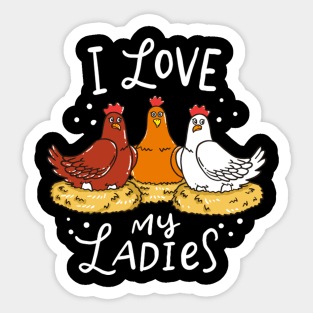 Chicken Chicks Eggs Farmer Sticker